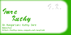 imre kuthy business card